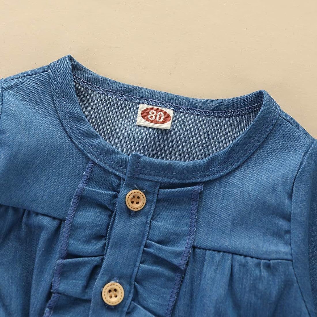 FINAL SALE-Baby Girl Halloween Denim Dress