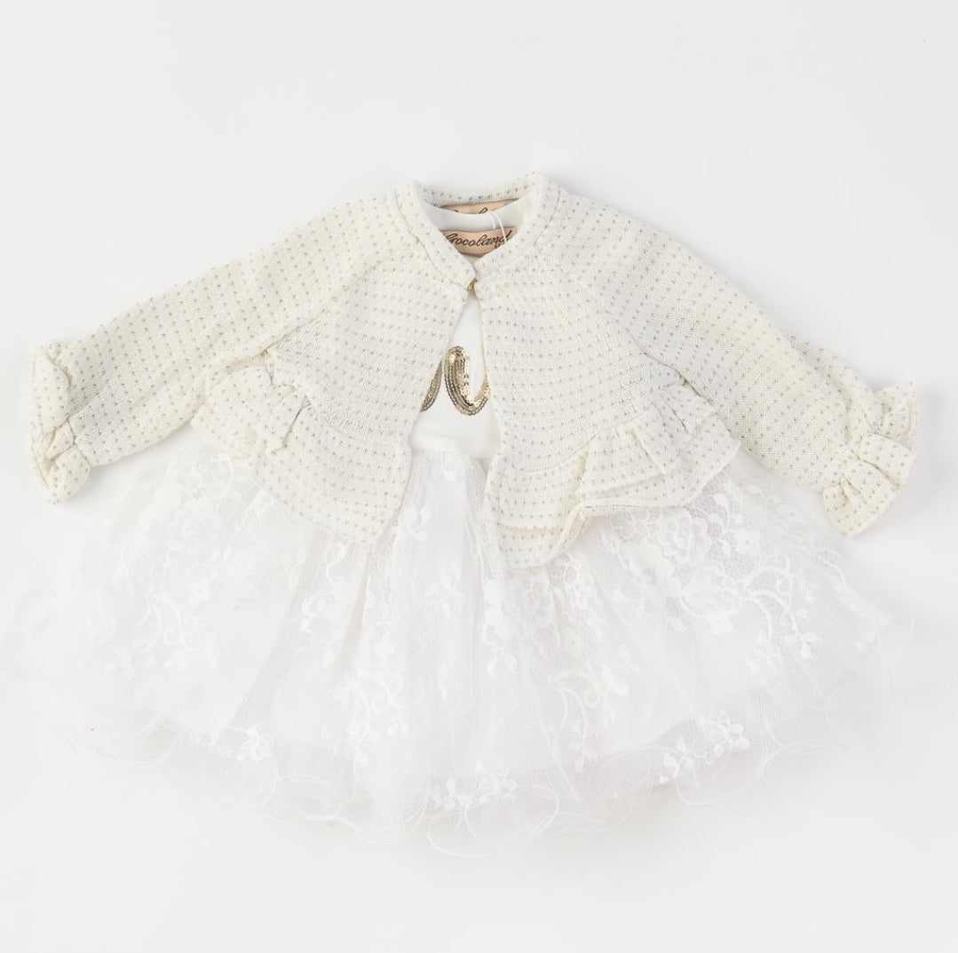 Girl Dress with long sleeves and jacket
