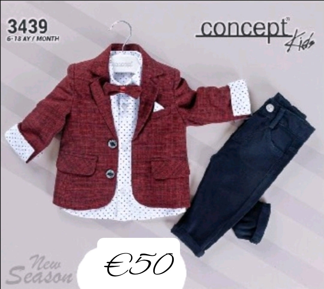 Boys Long Sleeve 4 Piece Set