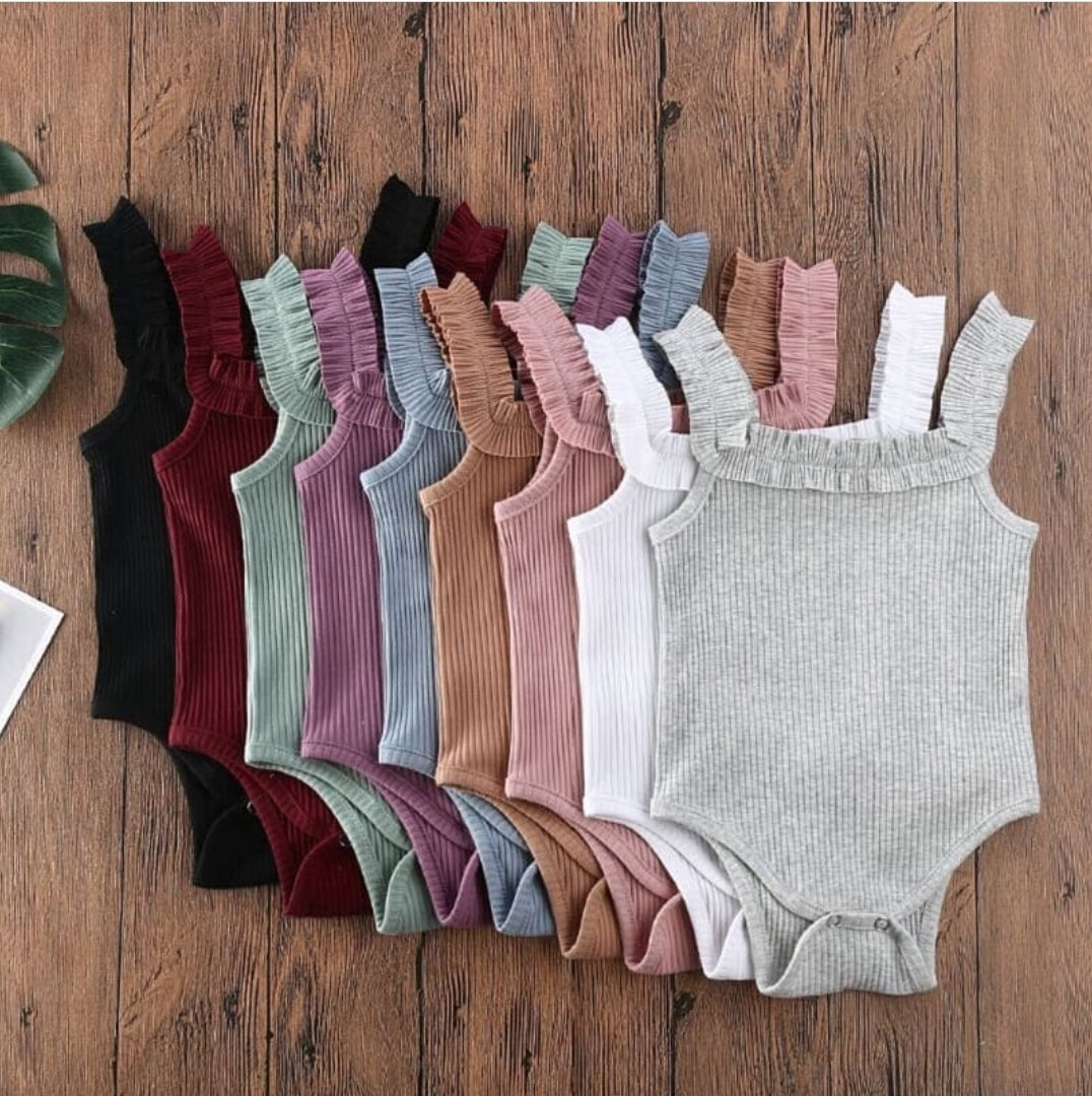 Baby Solid Strappy Bodysuit
