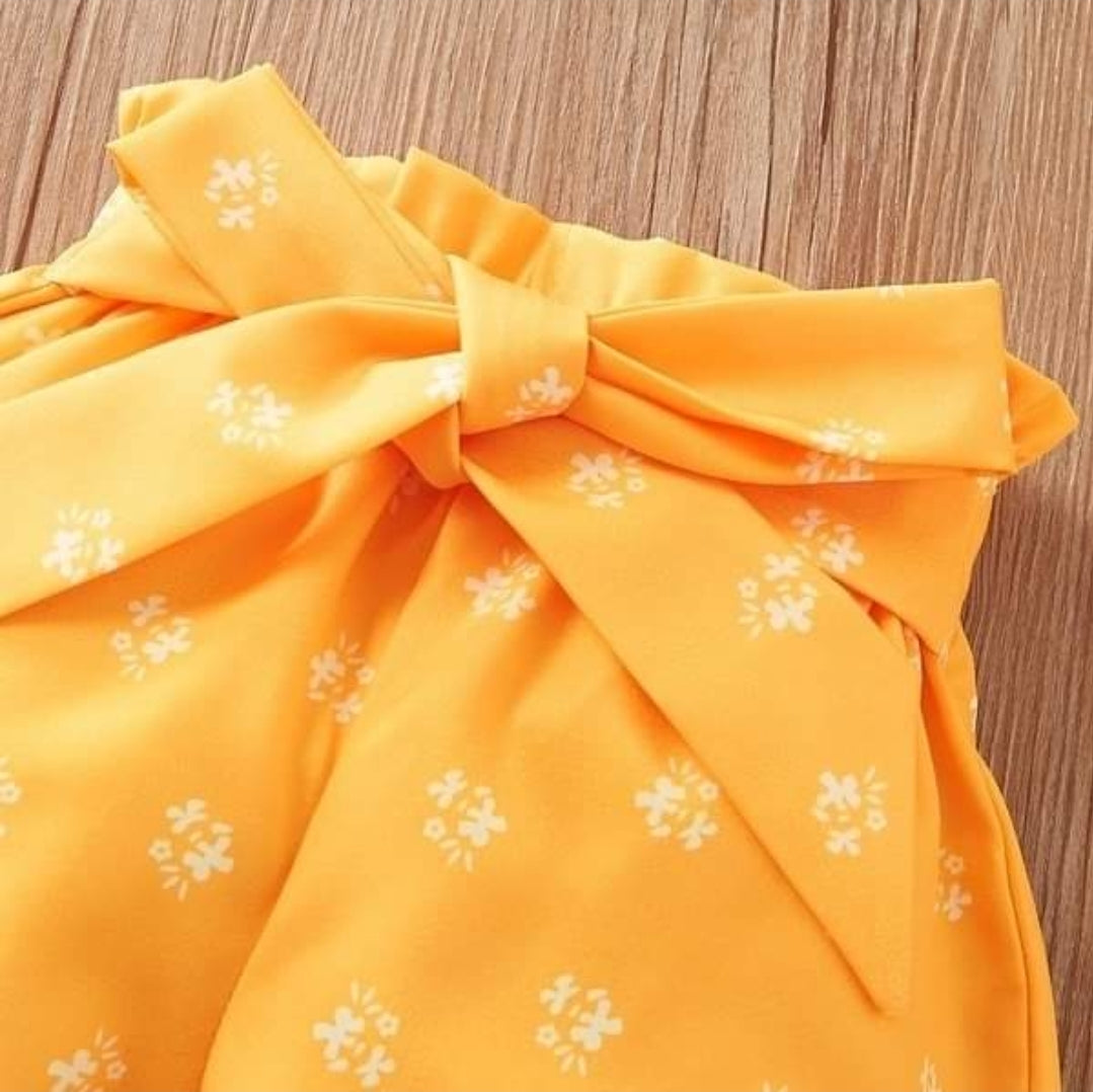 3pcs Baby Girl Sweet Floral Cute Sleeveless Baby's Sets