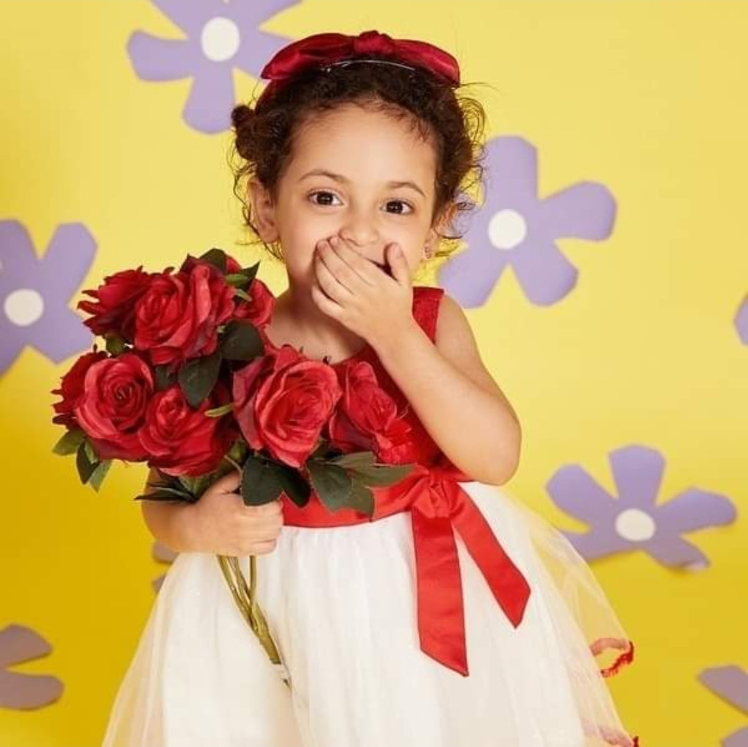 Baby Girl Sweet Costumes Solid Tutu Dress Princess Formal Dresses