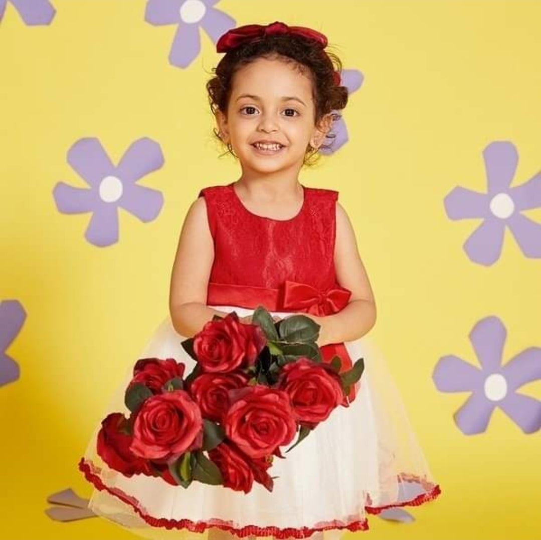 Baby Girl Sweet Costumes Solid Tutu Dress Princess Formal Dresses
