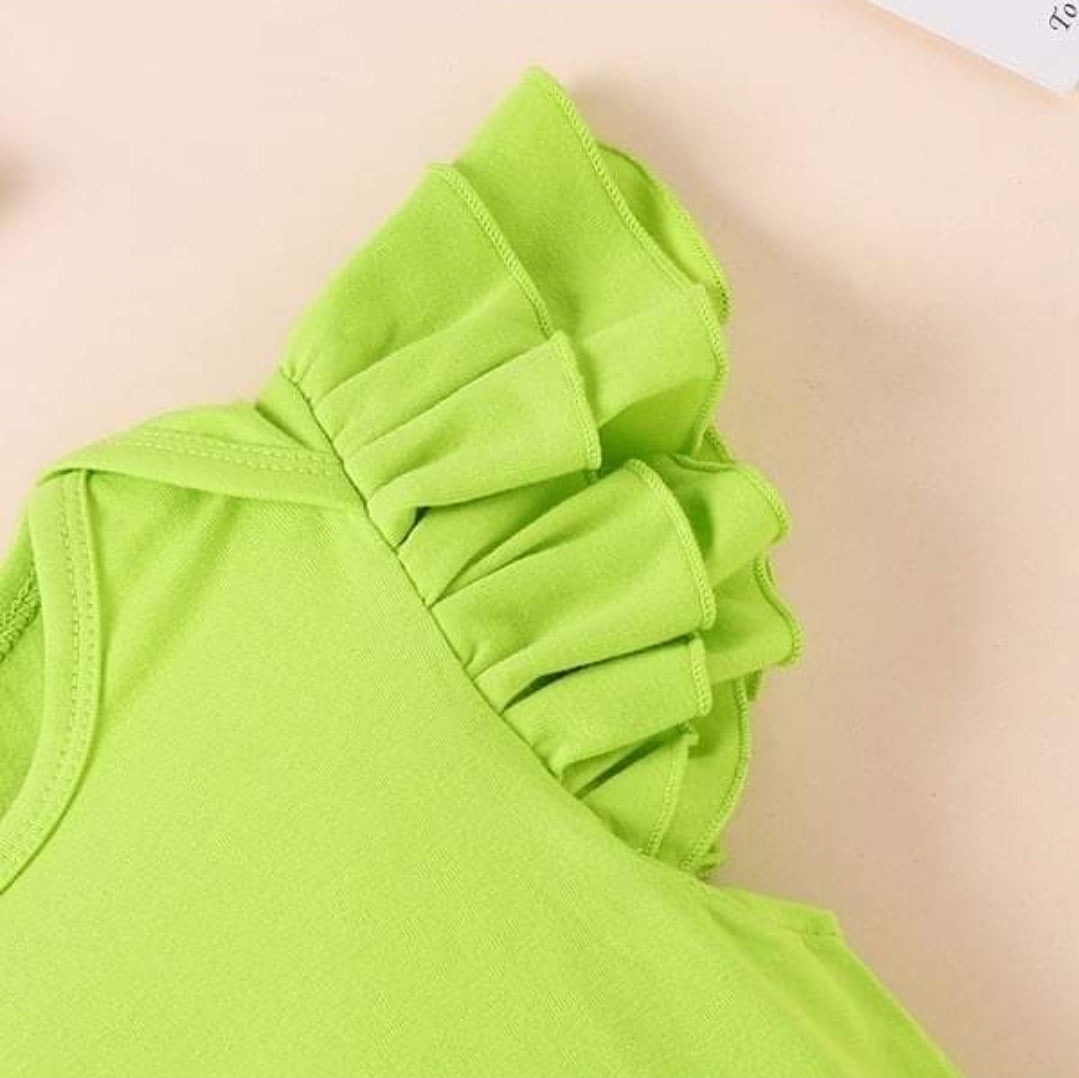 3pcs Baby Girl Short-sleeve Cotton Floral Suit-dress