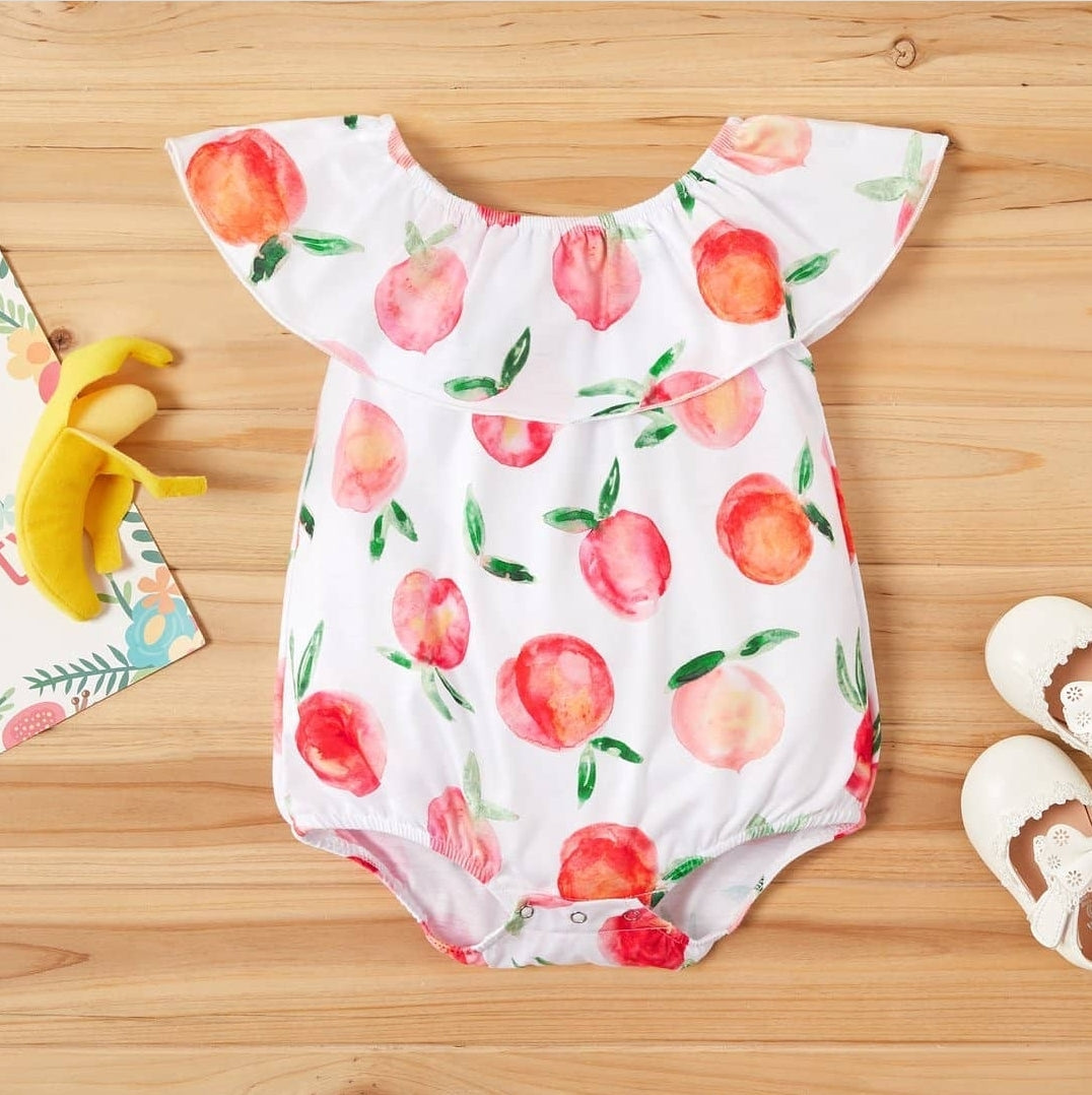Baby Girl Fruit Floral Print Rompers
