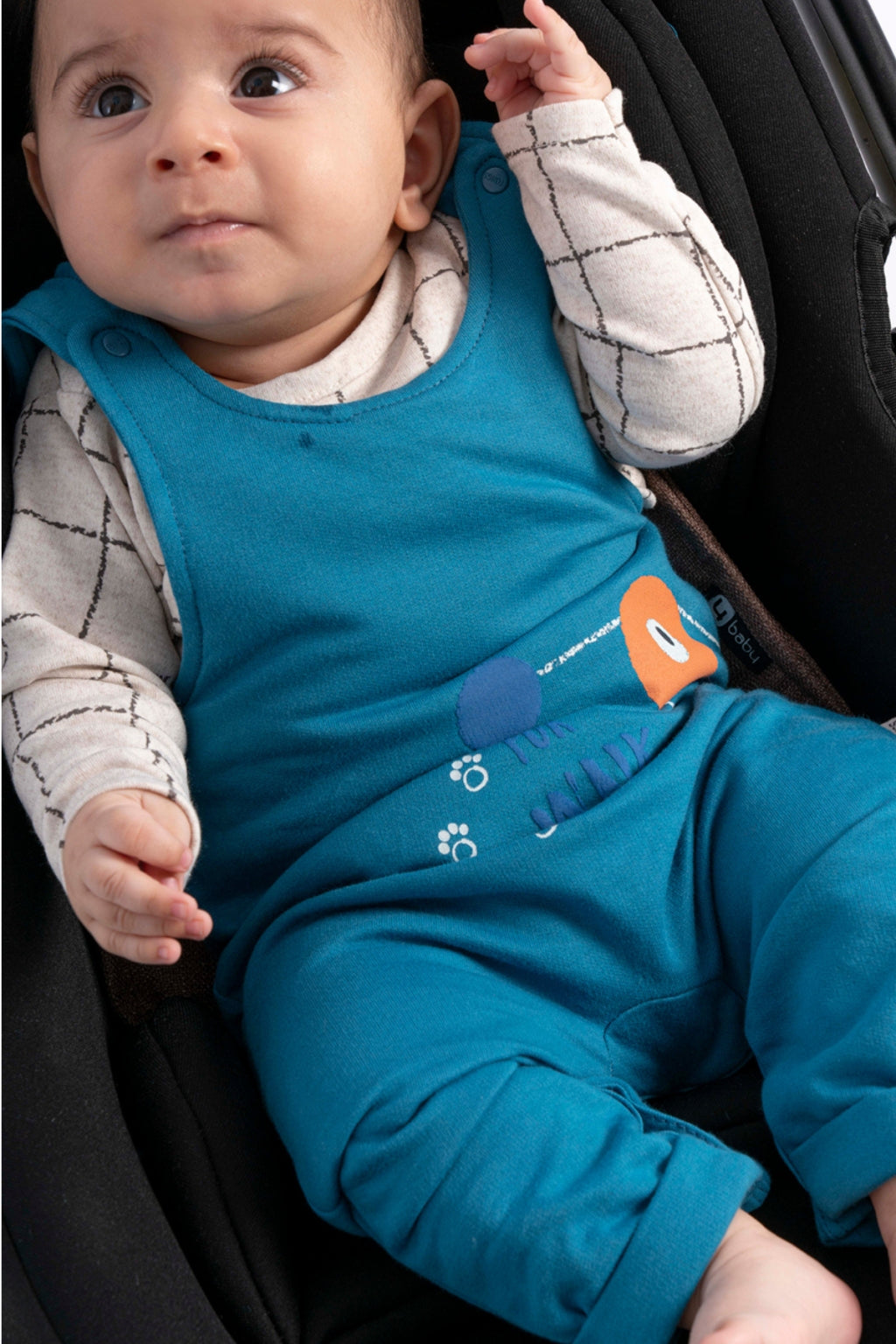 Baby Boy Jumpsuit with Long Sleeve Blouse